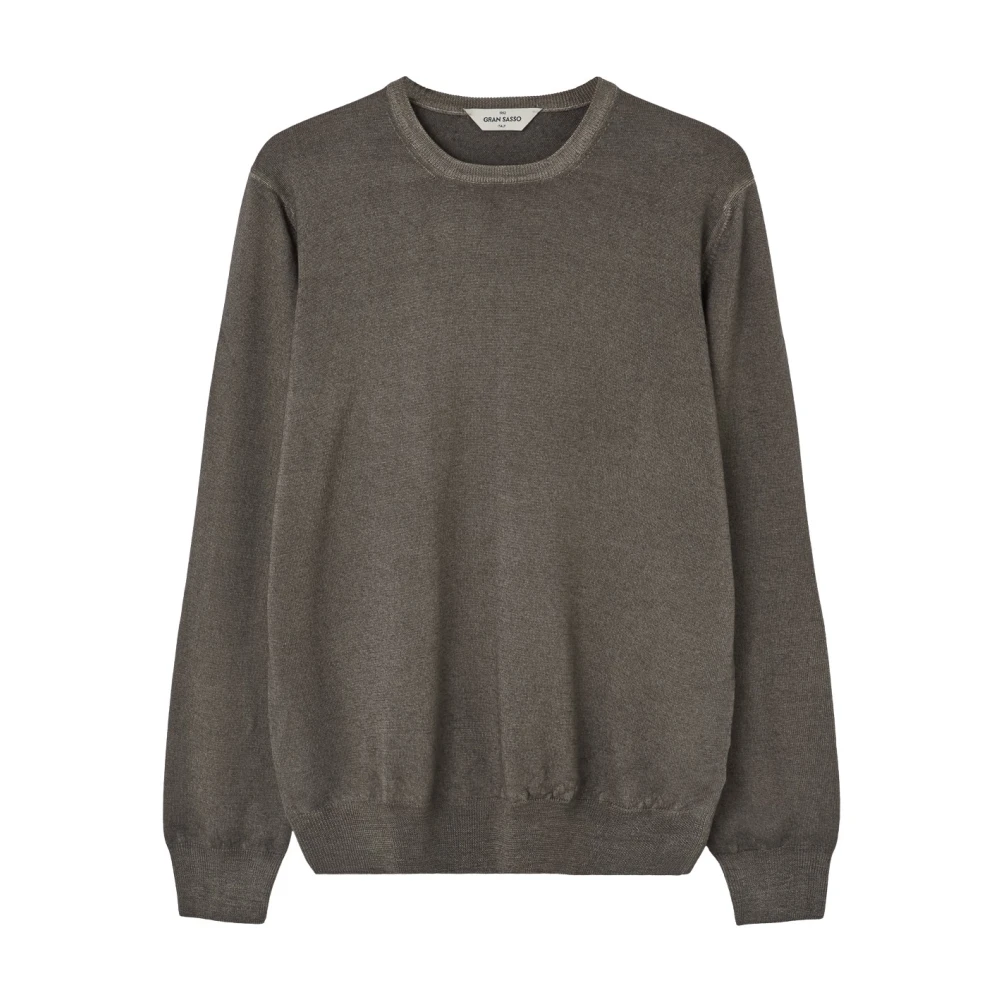 Gran Sasso Merino wol bruine trui Brown Heren