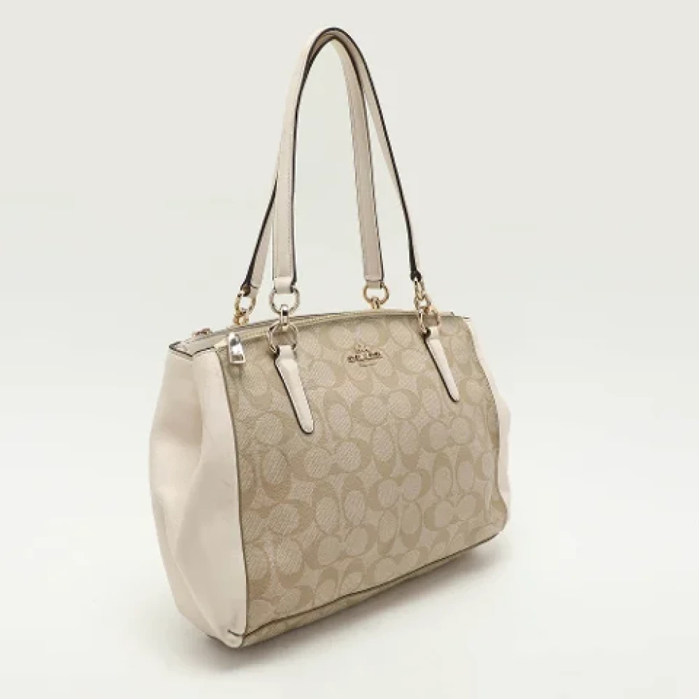 Coach Pre-owned Canvas handbags Beige Dames