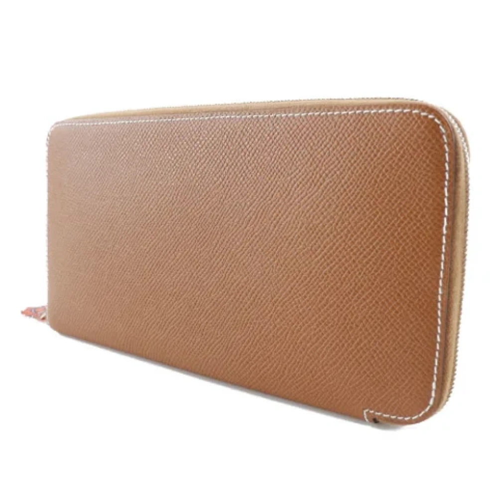 Hermès Vintage Pre-owned Leather wallets Brown Dames