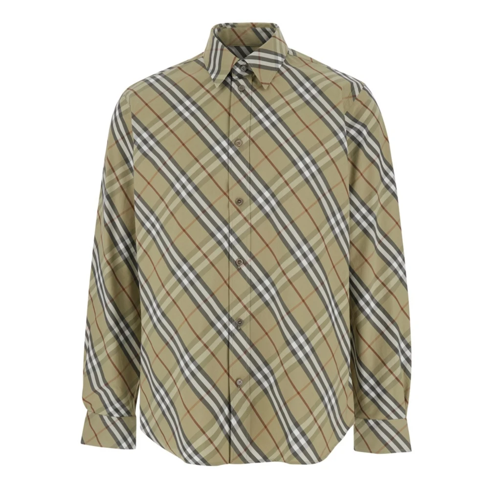 Burberry Men's Green Shirts - Casual Shirts - L - Shirts