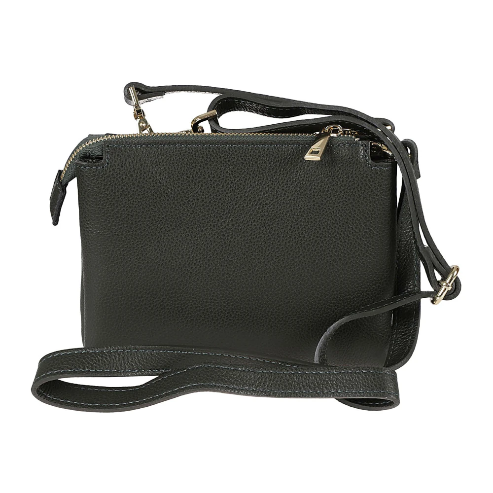Avenue 67 Groene Leren Tas Made in Italy Black Dames