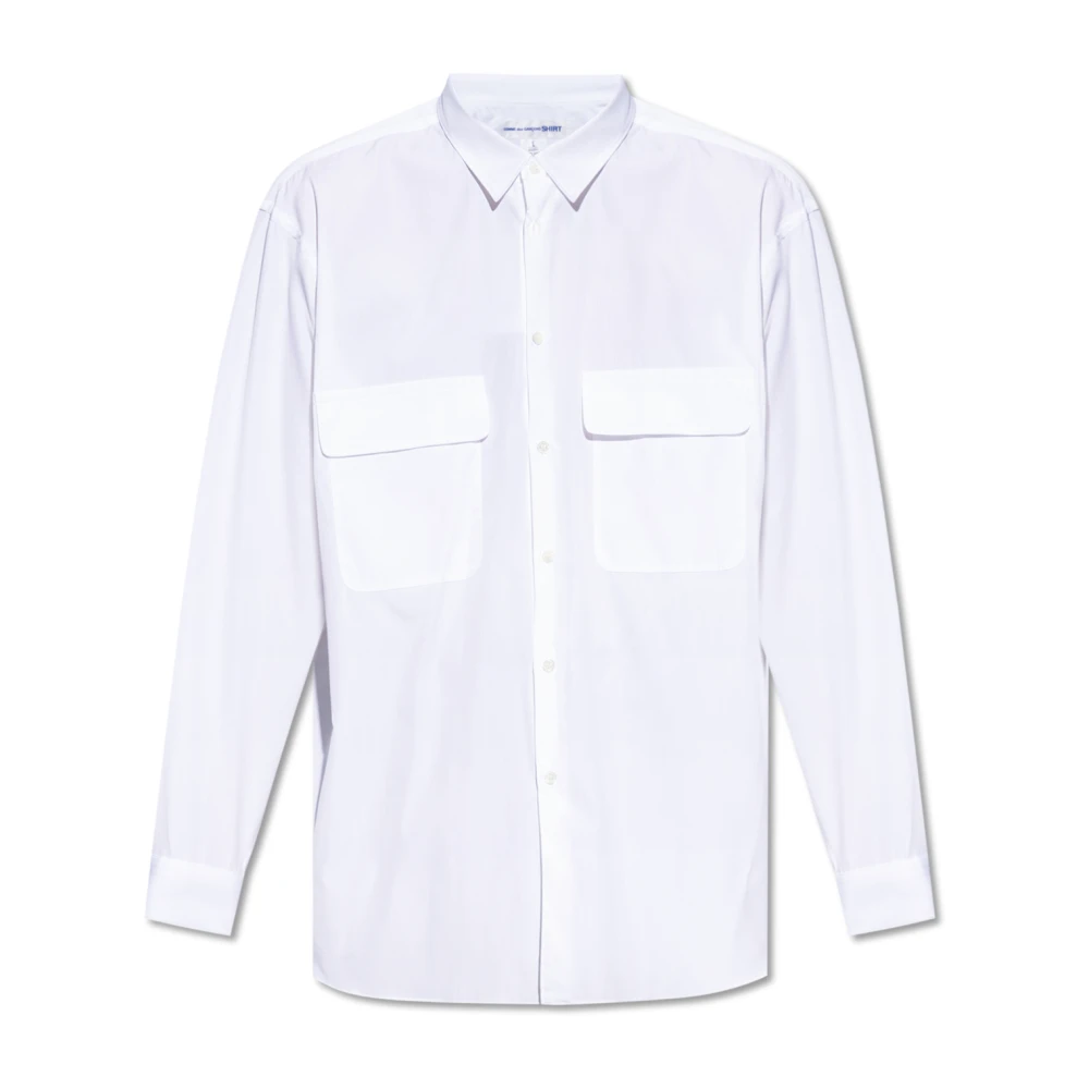 Comme des Garçons Oversized Fit Shirt met Zakken White Heren