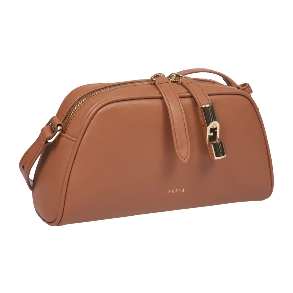 Furla Goccia Schoudertas Brandy Brown Dames