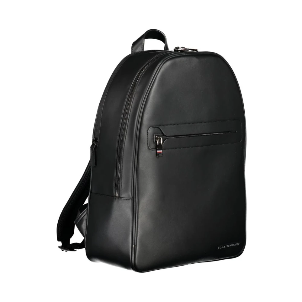 Tommy Hilfiger Zwarte Polyester Rugzak met Laptopvak Black Heren
