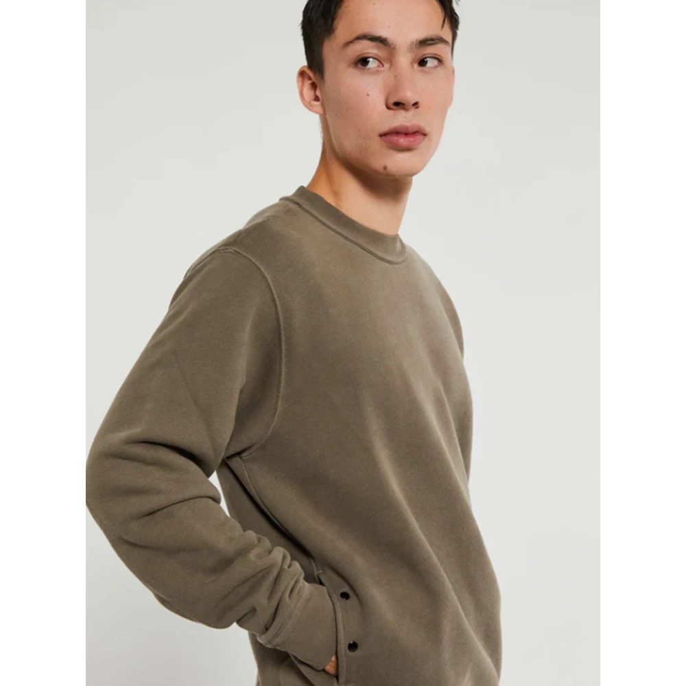 Stone Island Diagonal Fleece 'Old' Effect Sweater Brown Heren