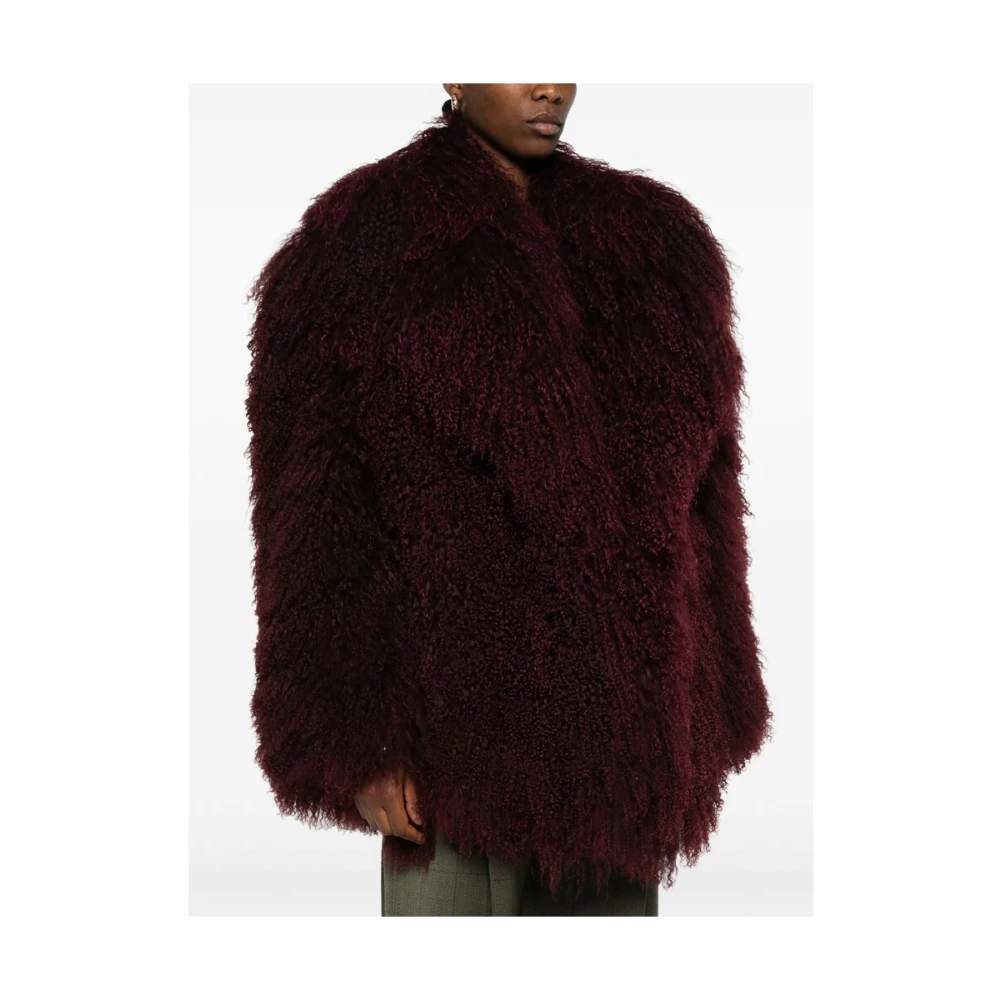 Salvatore Santoro Bordeaux Rood Leren Buitenkleding Red Dames
