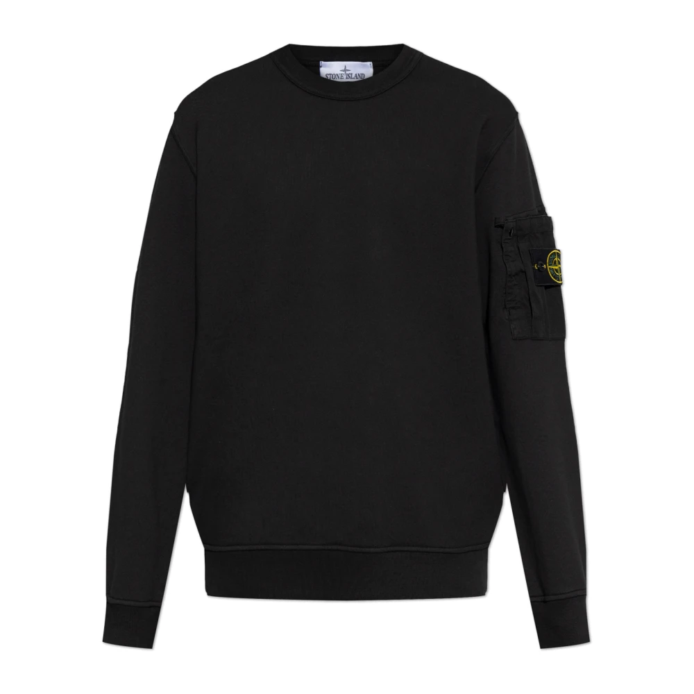 Stone Island Black Logo Patch Sweatshirt - Male - Sweatshirts - 2XL - Sweatshirts & Hoodies
