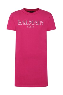fuchsia-logo-print-dress
