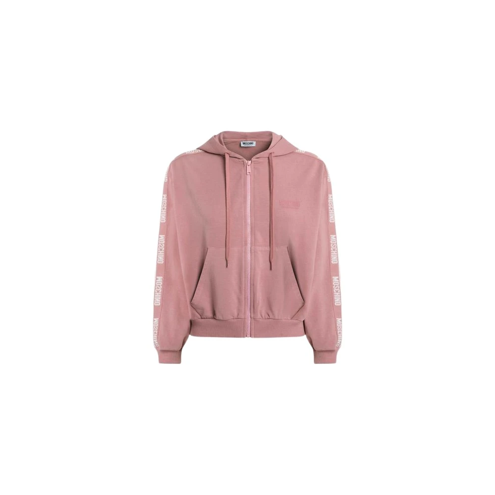 Moschino Unisex Pink Garment-Dyed Cotton Sweatshirt