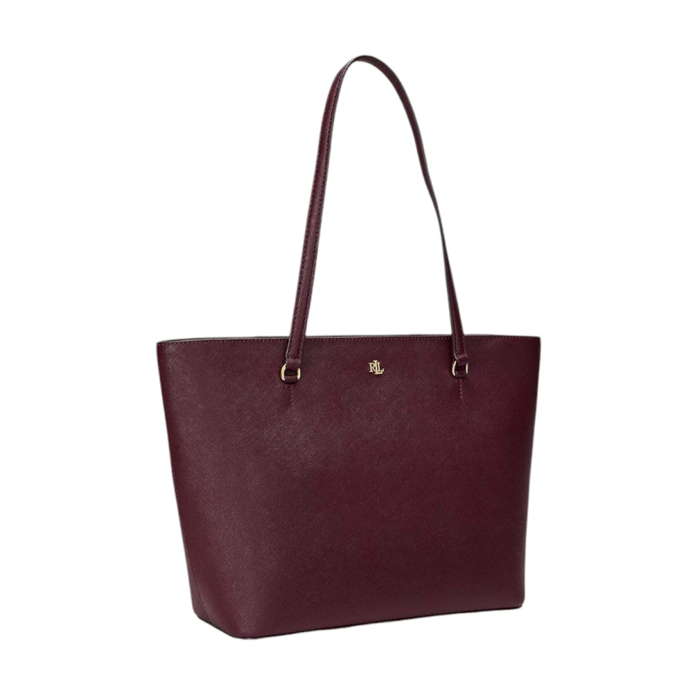 Ralph Lauren Dames Schoudertas Karly Shopper van Leer Red Dames