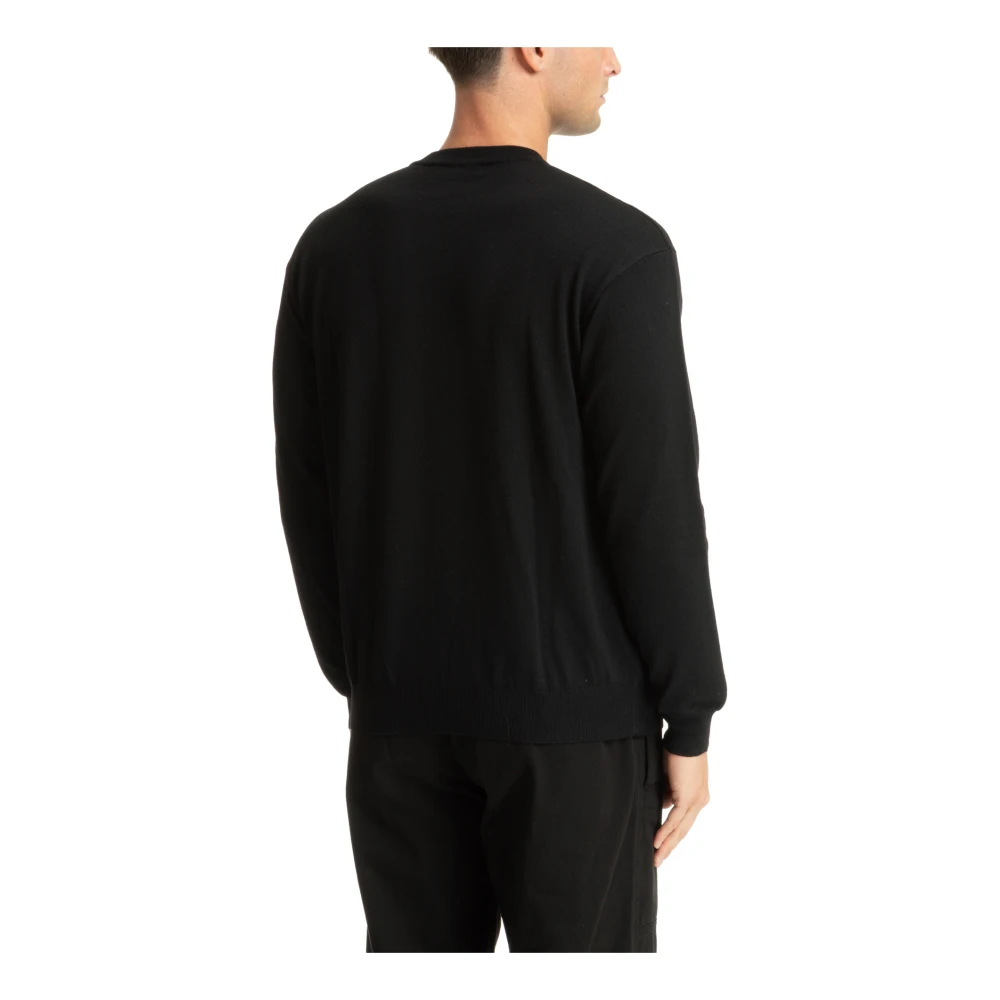 Moschino Abstract Teddy Bear Sweater met Logo Black Heren