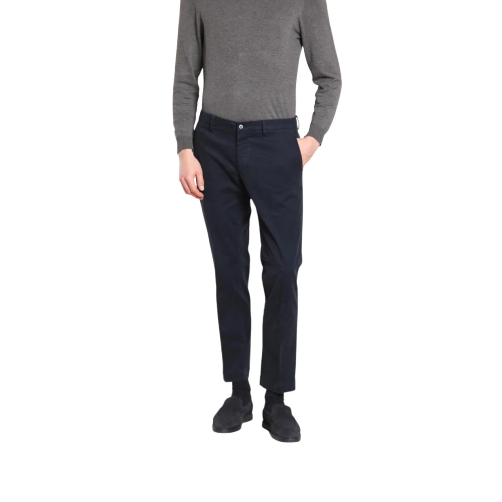 Mason's Men's Blue Chinos, 2XL, Stretch Gabardine Chino Trousers In Navy