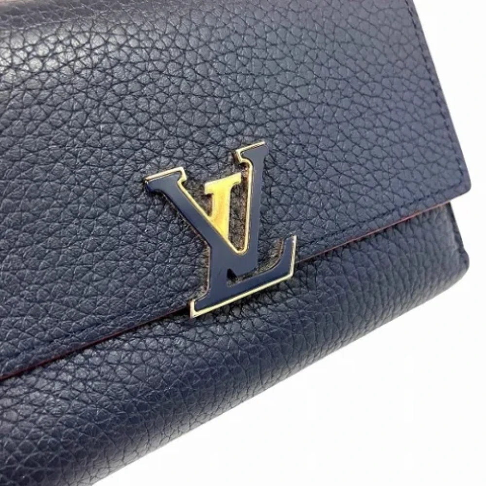 Louis Vuitton Vintage Pre-owned Leather wallets Blue Dames