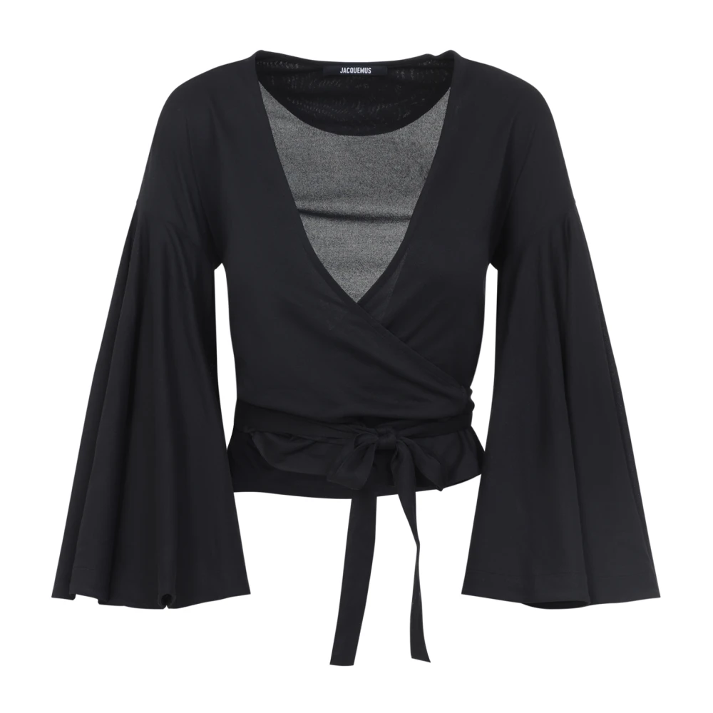 Jacquemus Black Le Cache Coeur Ventadou Top - Female - Blouses - Xs - Blouses & Shirts