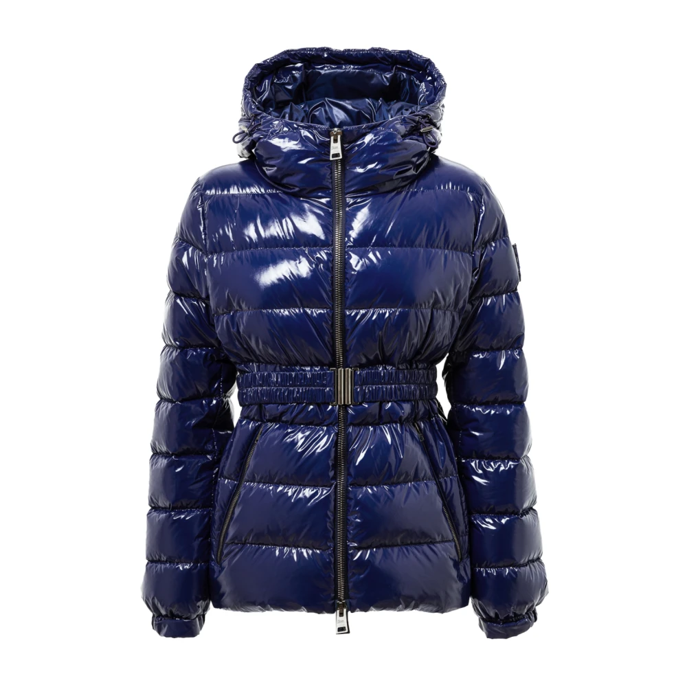 Herno Women's Blue Down Jackets, M, Padded Jacket With Removable Belt