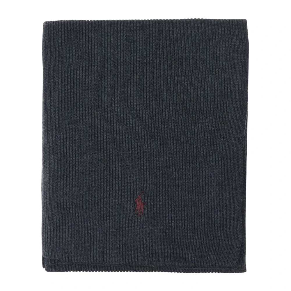 Polo Ralph Lauren Wollen Geribbelde Wintersjaal Gray Heren