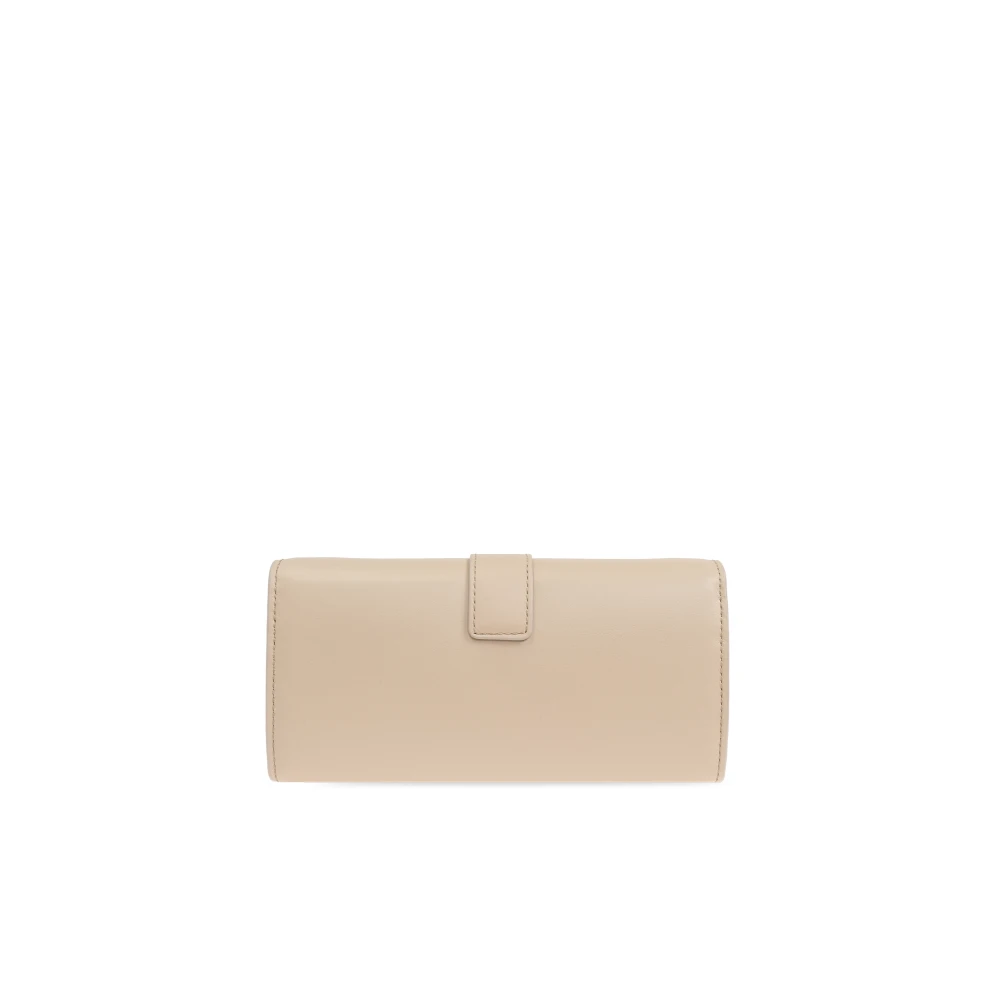 Salvatore Ferragamo Leren portemonnee aan een ketting Beige Dames