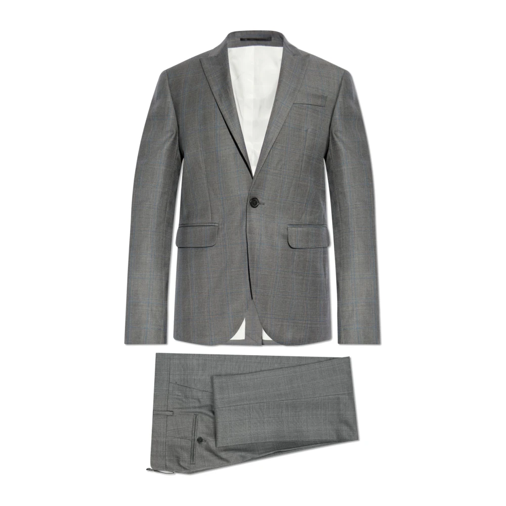 Dsquared2 Men's Gray Single Breasted Suits,, Wool Suit Extra Large
