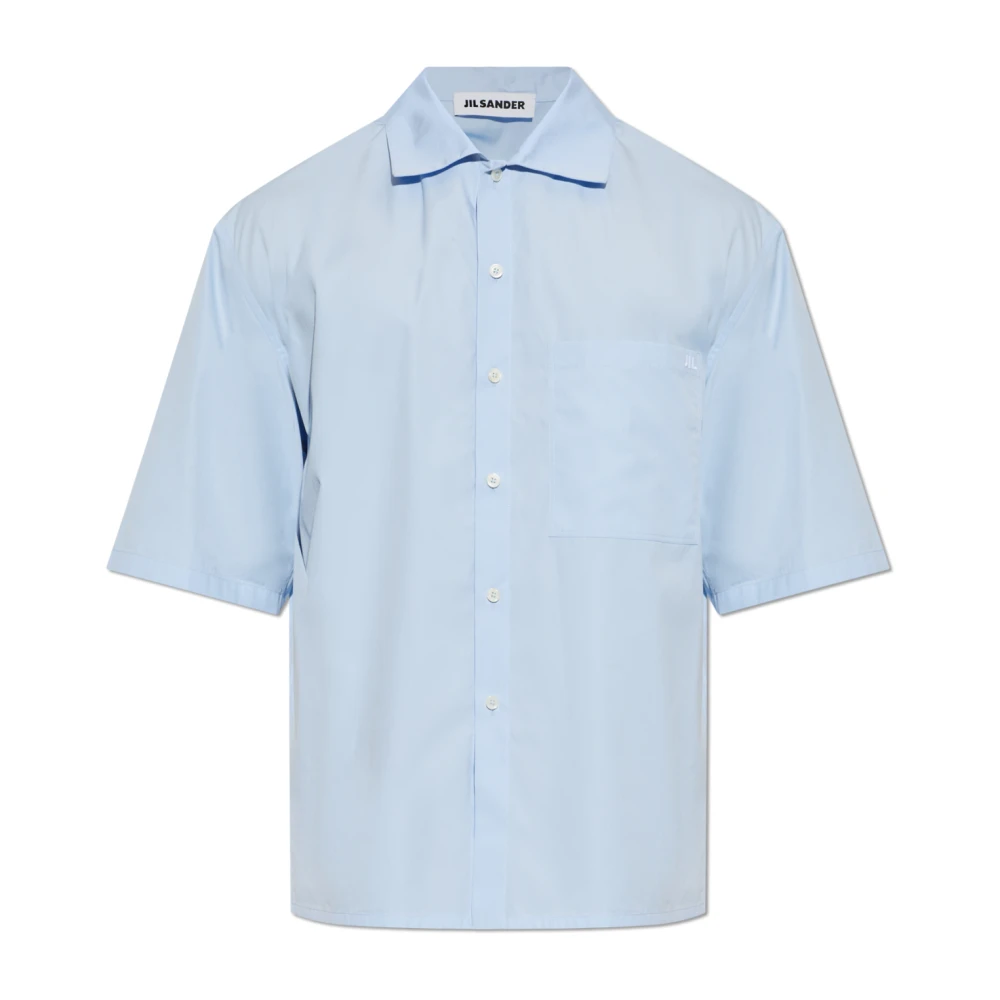 Jil Sander Homme Bleu - Chemise Légère En Popeline De Coton - Chemises - Taille: L