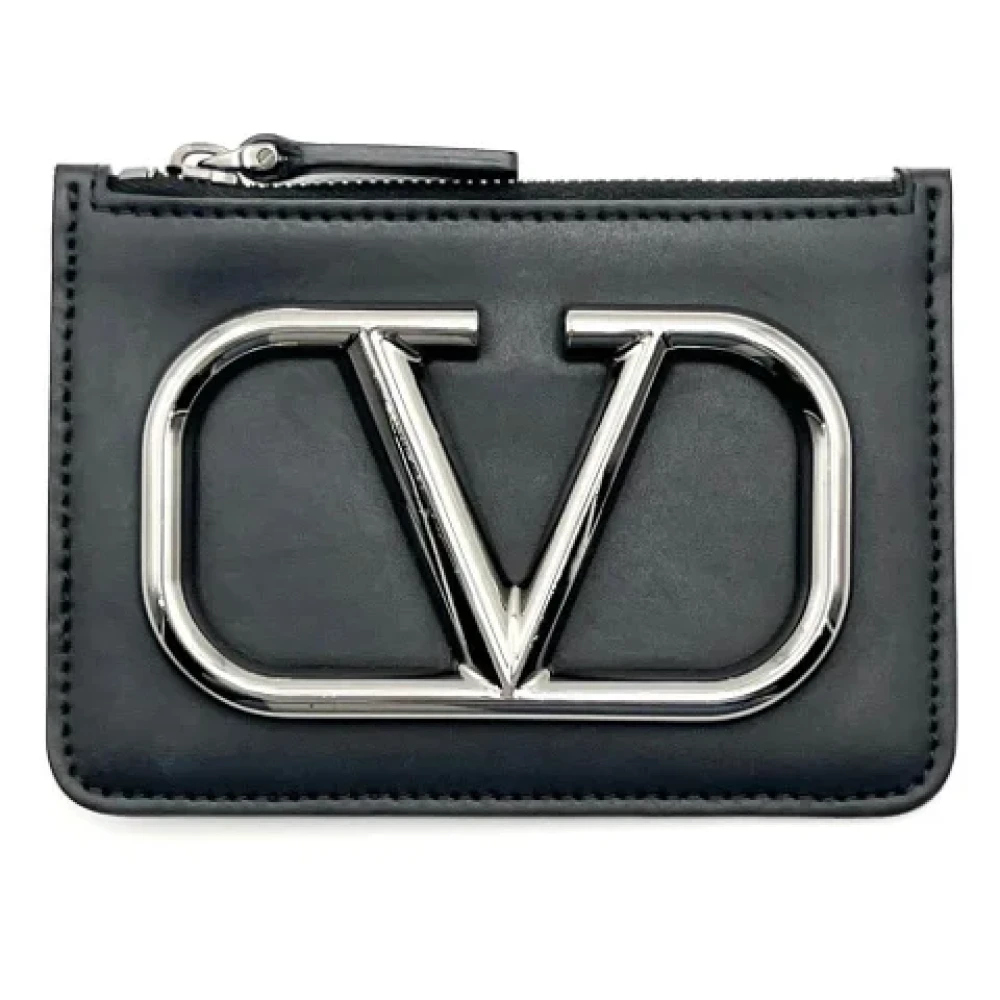 Valentino Vintage Pre-owned Leather wallets Black Heren