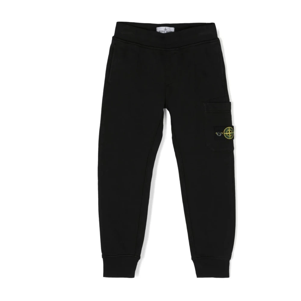 Stone Island Svarta Byxor för Pojkar Black, Pojke