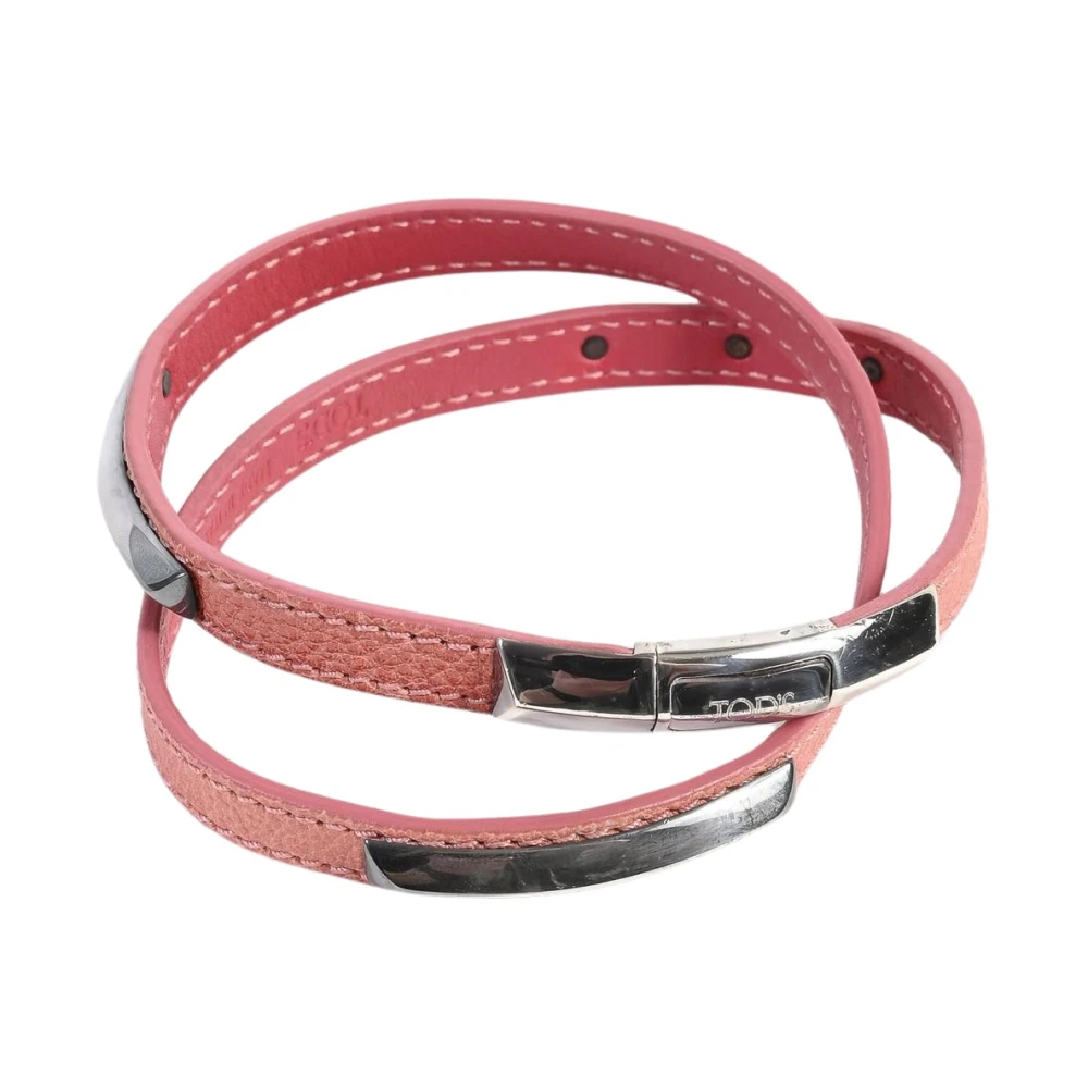 Tod's Women's Orange Leather Bracelet