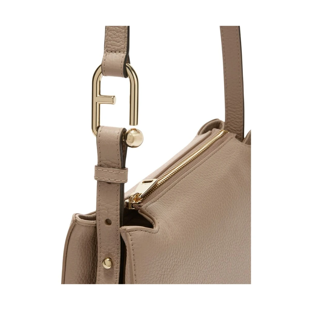 Furla Bruine Schoudertas met Toprits Brown Dames