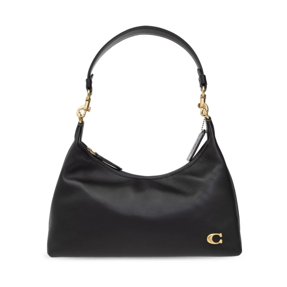 Coach Juliet Leather Shoulder Bag Black Dames