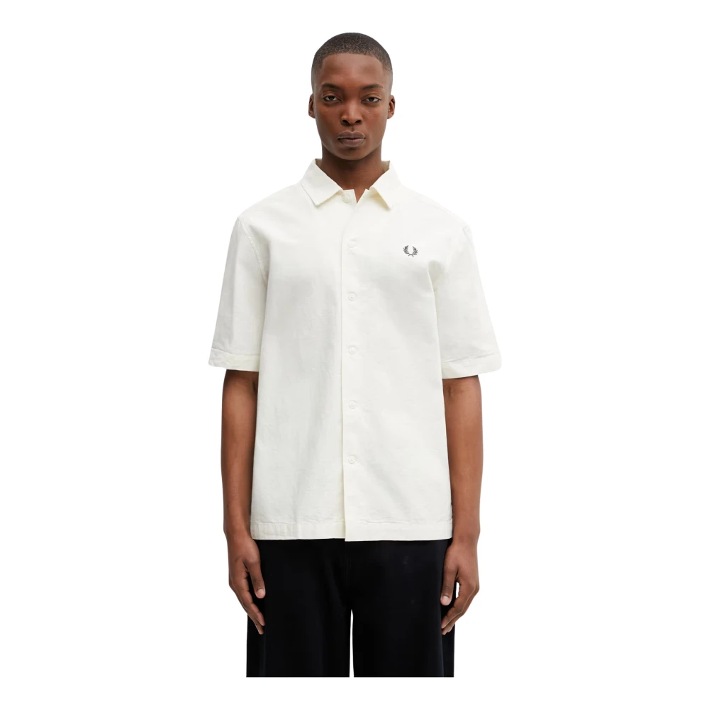 Fred Perry Beige Hemd Pocket Detail - Bild 2