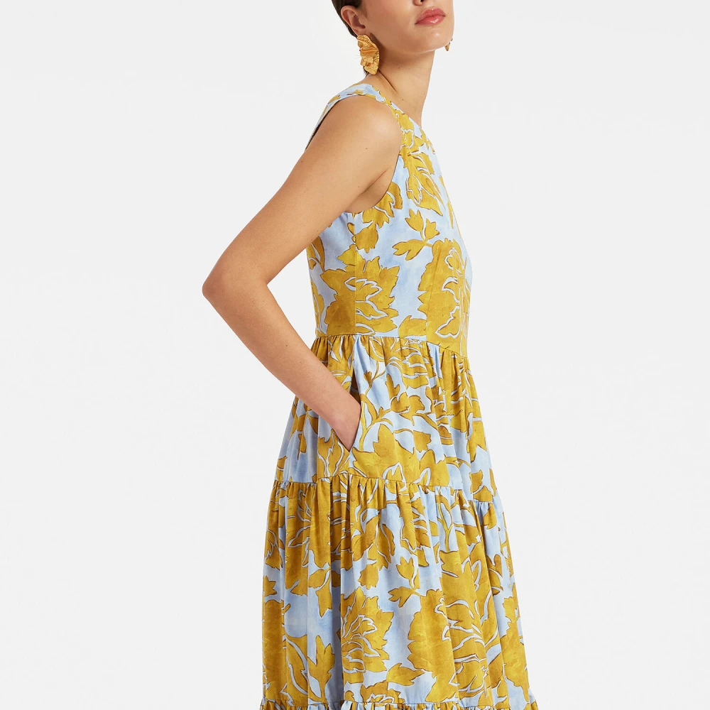 La DoubleJ Volumineuze Mouwloze Grote Jurk Multicolor Dames