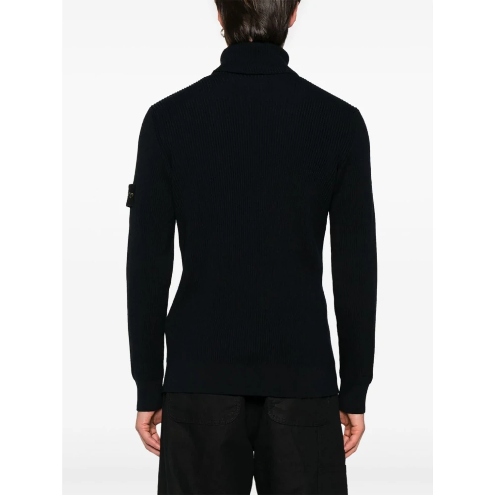 Stone Island Blauwe Sweater Collectie Black Heren