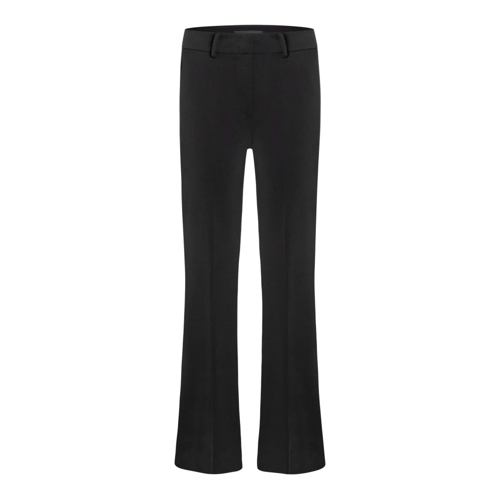 CAMBIO Tijdloze zwarte broek met flatterende pasvorm en hoogwaardige materialen Black Dames
