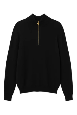 Hög hals med dragkedja Turtleneck
