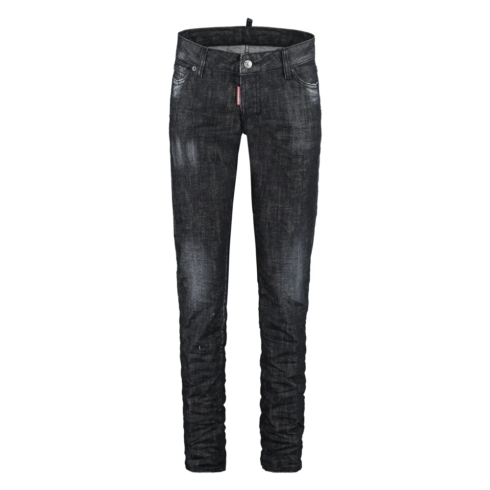 Dsquared2 Destroyed Effect 5-Pocket Jeans Black Dames
