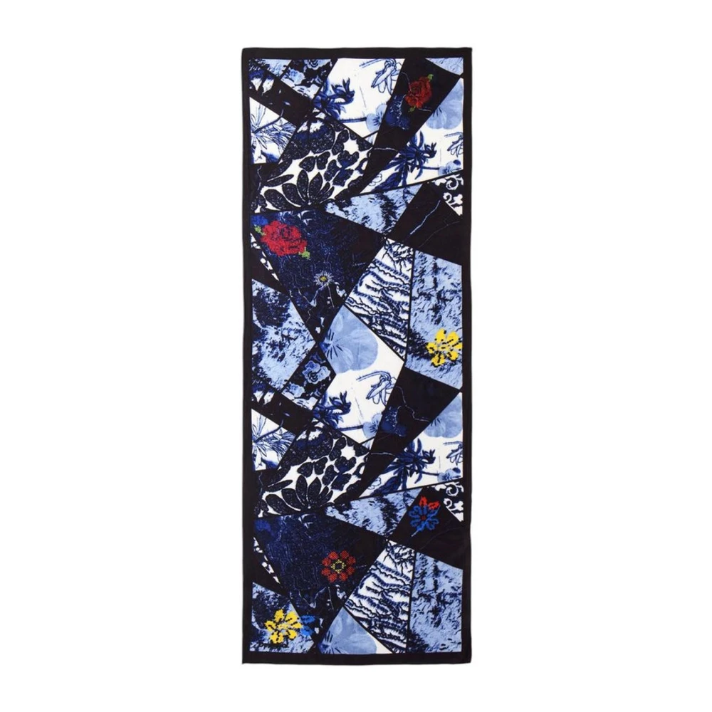 Desigual Blauwe Dames Polyester Sjaal Elegant Ontwerp Blue Dames