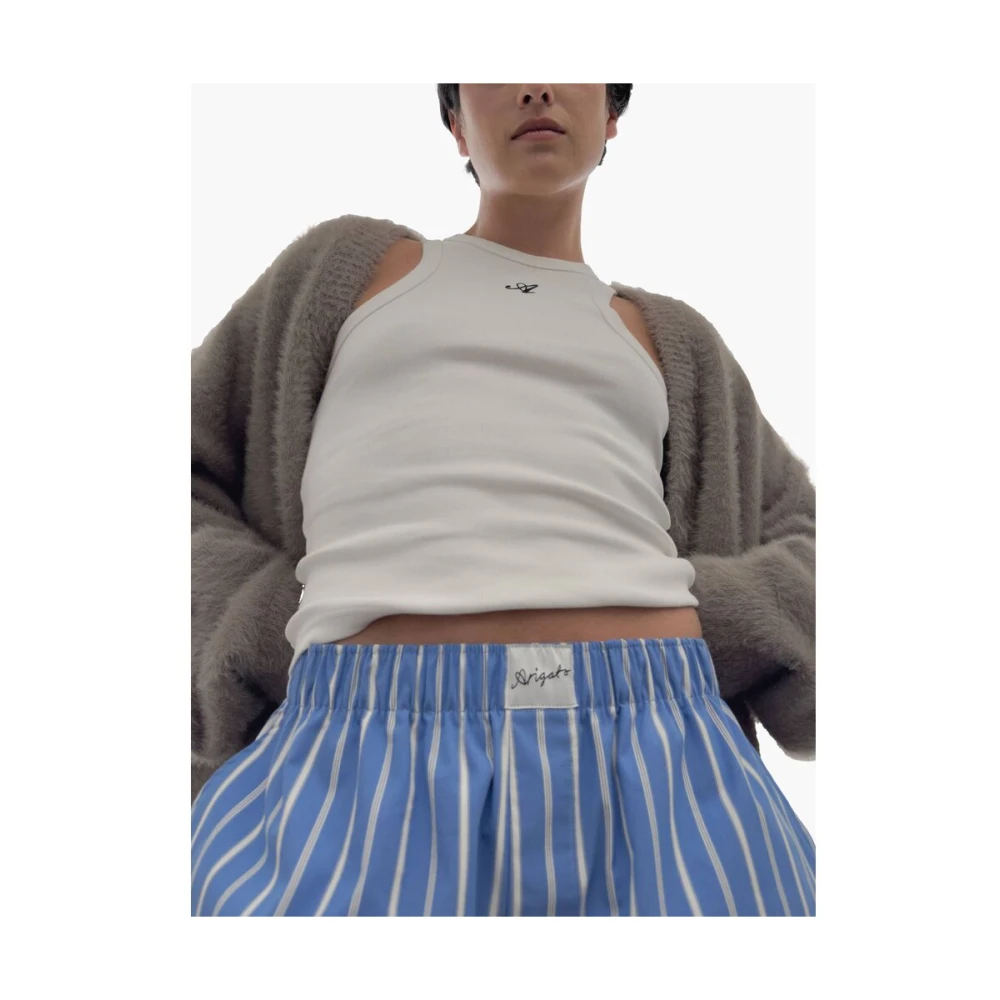 Axel Arigato Blauw Gestreept Short met Elastische Tailleband Blue Dames