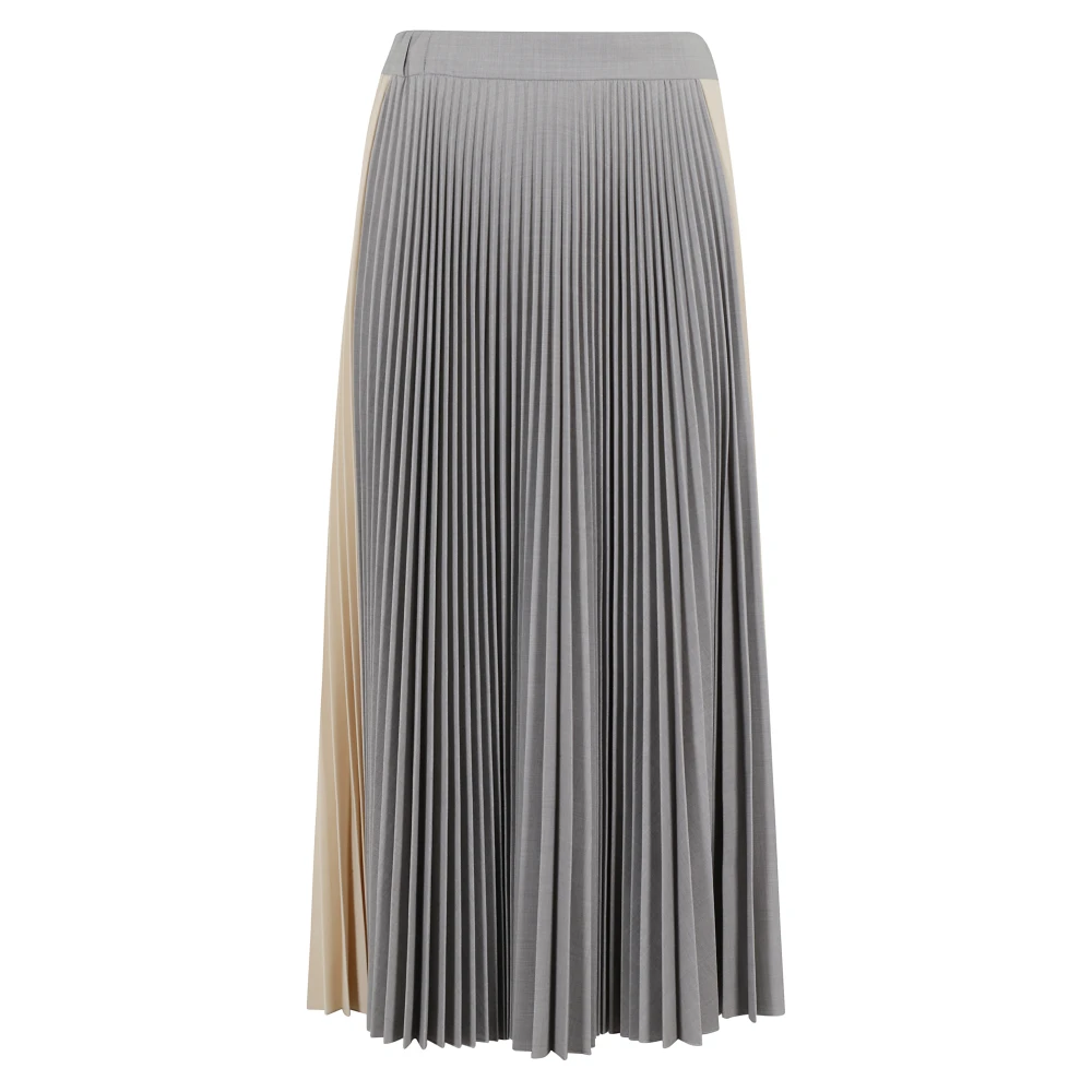 Semicouture Elegante Blauwe Jurk met Ruches Gray Dames