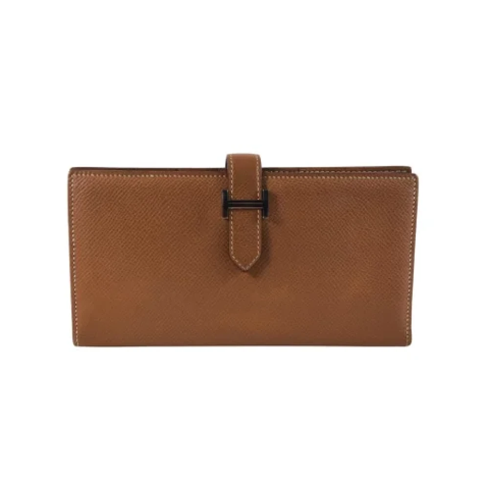 Hermès Vintage Pre-owned Leather wallets Brown Dames