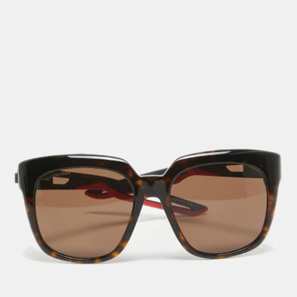 Balenciaga Vintage Pre-owned Acetate sunglasses Brown Dames