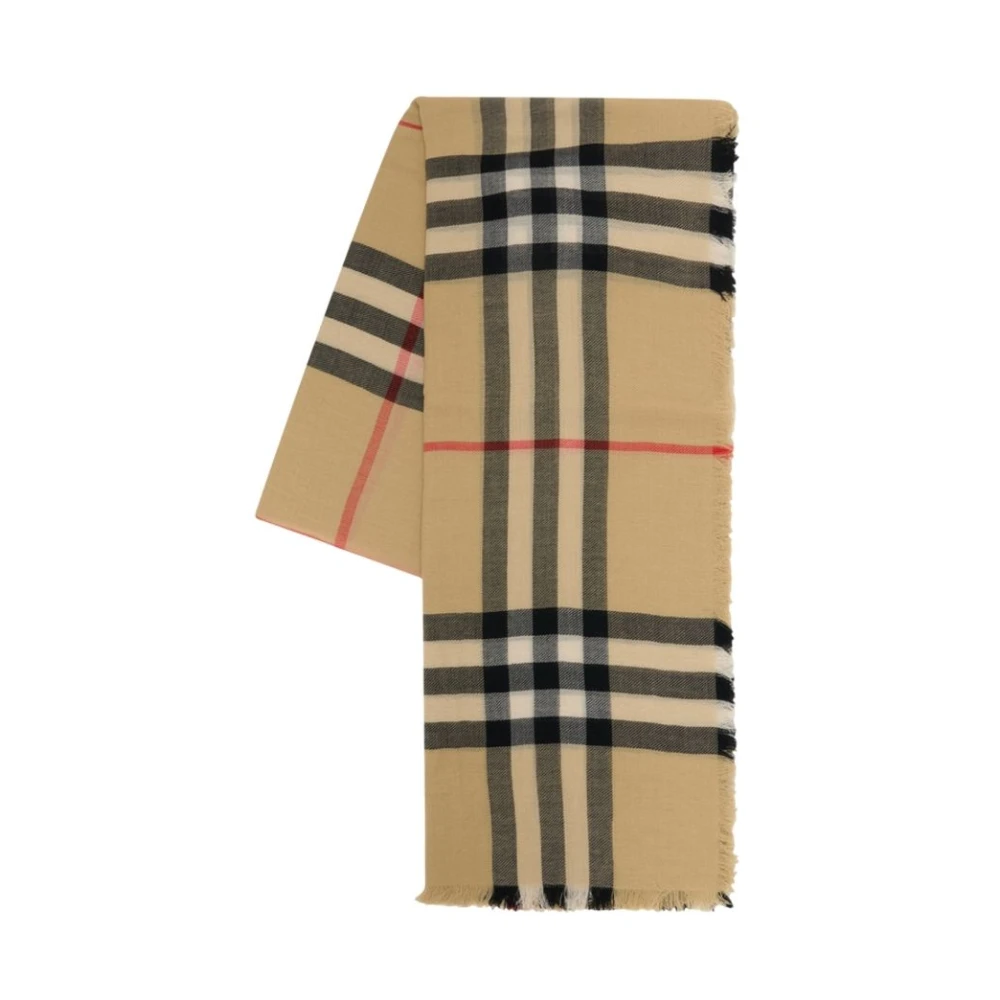 Burberry Unisex Multicolor Check Wool Scarf - Winter Scarves - One Size - Accessories