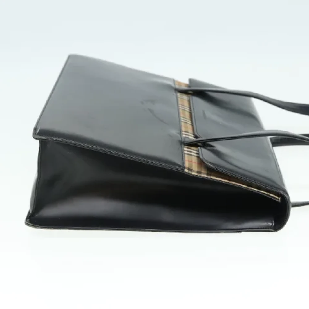 Burberry Vintage Pre-owned Leather handbags Black Dames