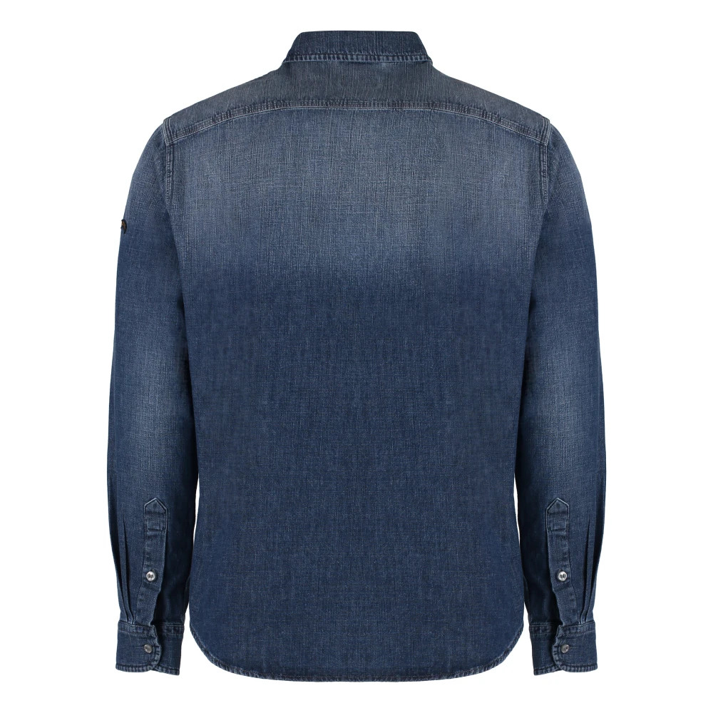 PAUL & SHARK Denim Shirt met Twee Voorzakken Blue Heren