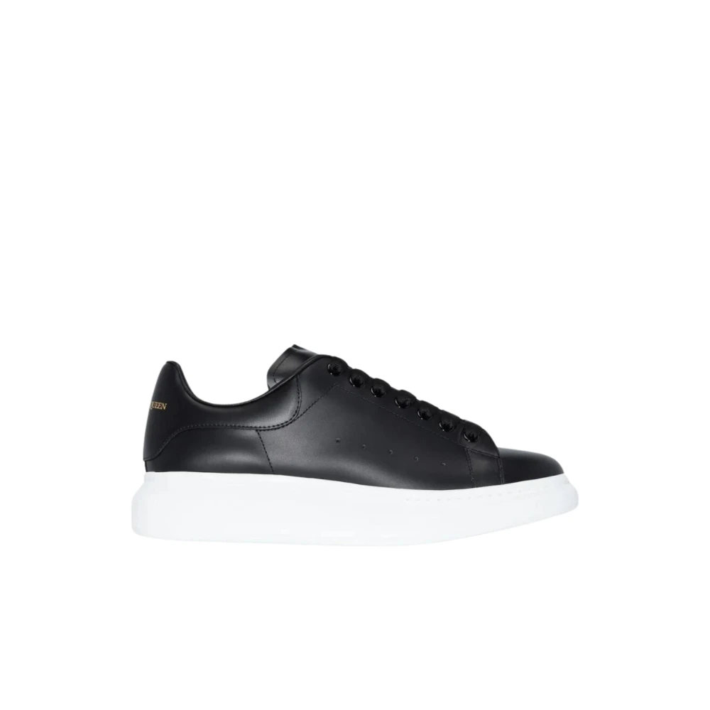 Alexander Mcqueen Women's Black Sneakers, 3 Uk, Leather Slippers