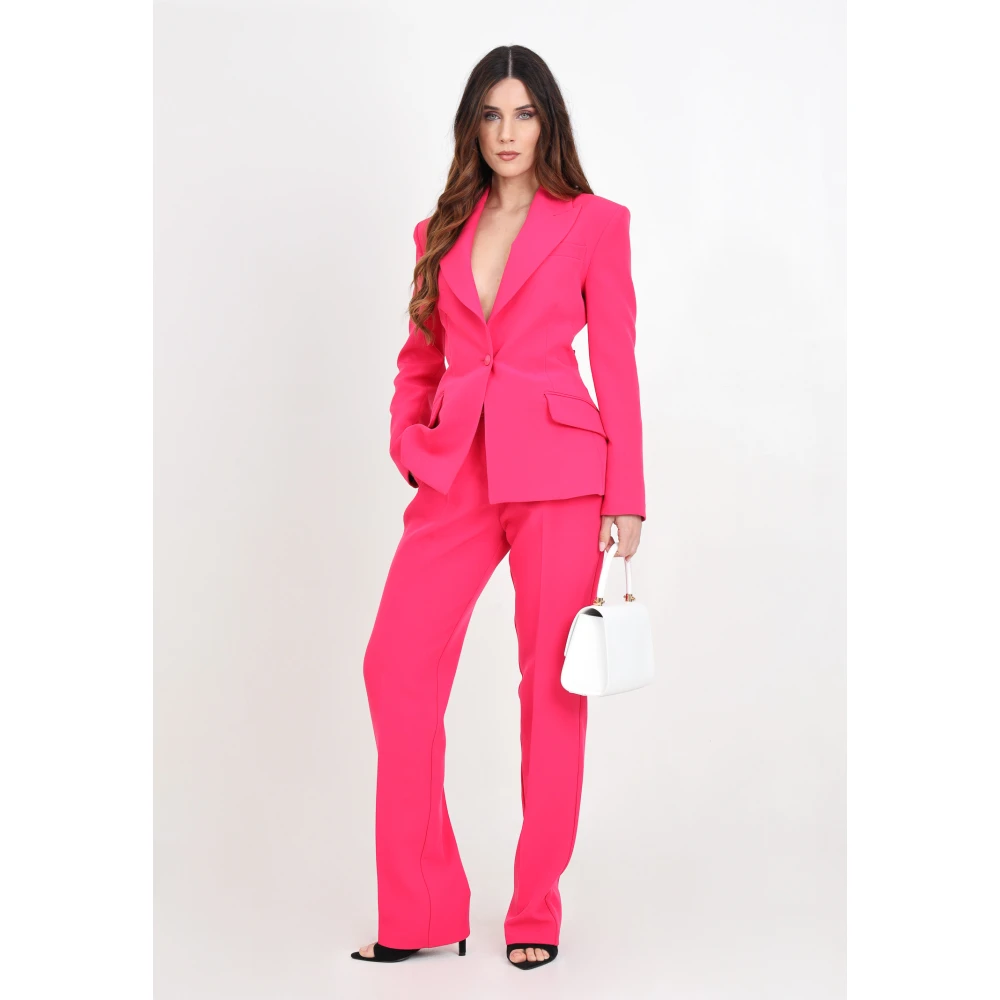 Versace Jeans Couture Fuchsia Cady Bistretch Buckle Broek Pink Dames