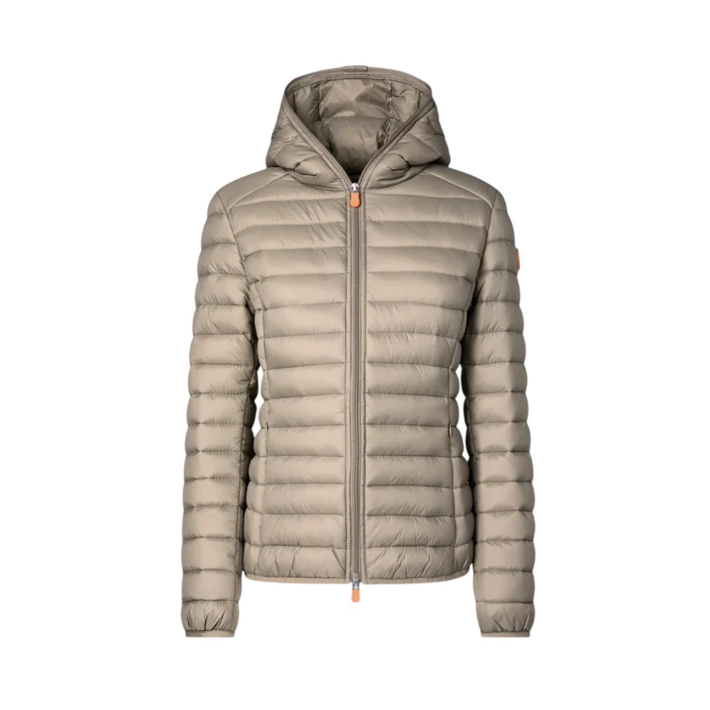 Save The Duck Women's Beige Quilted Jacket With Plumtech® Padding