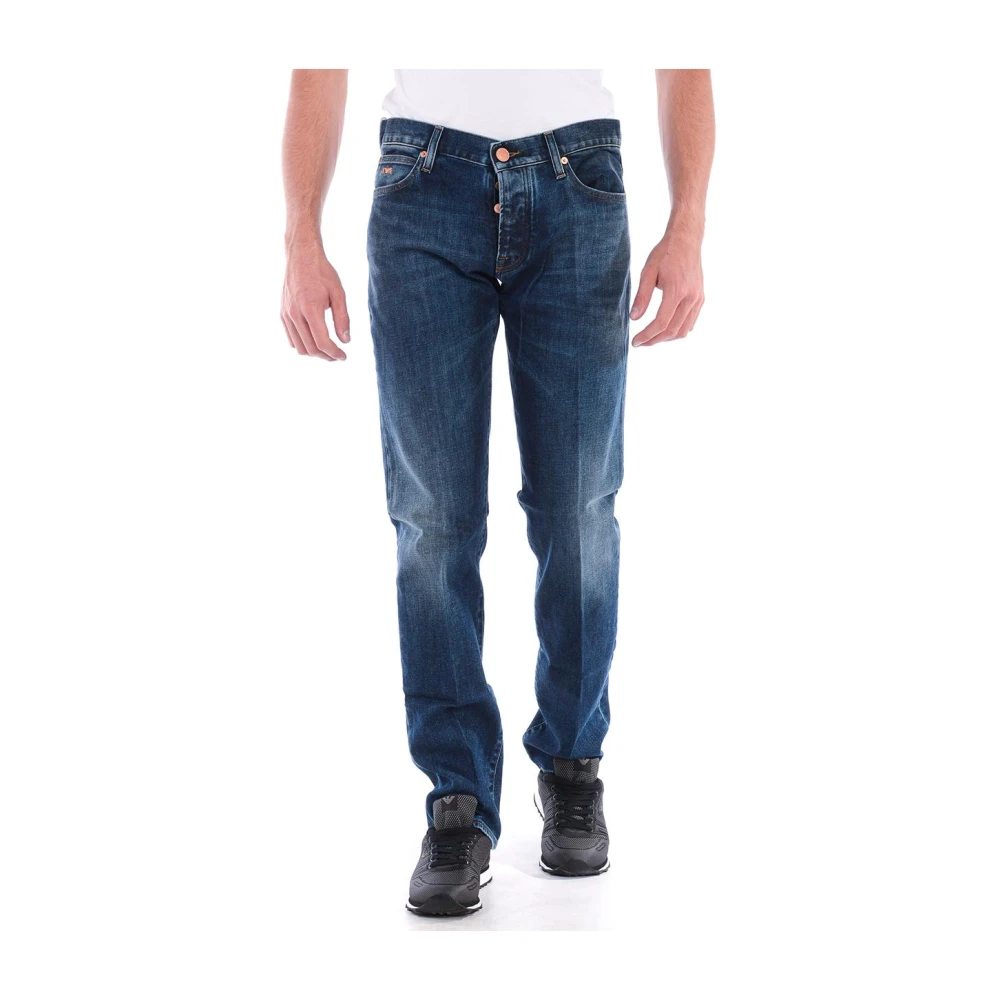Emporio Armani Men's Blue Slim-Fit Jeans - Slim Fit Jeans - W32 - Jeans