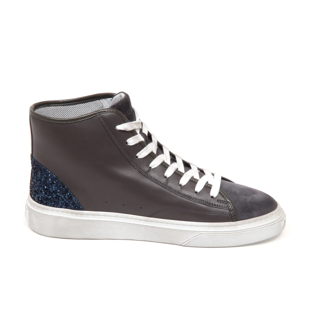 Hogan Glitter Vintage High Top Schoen Dames Schoenen Grijs