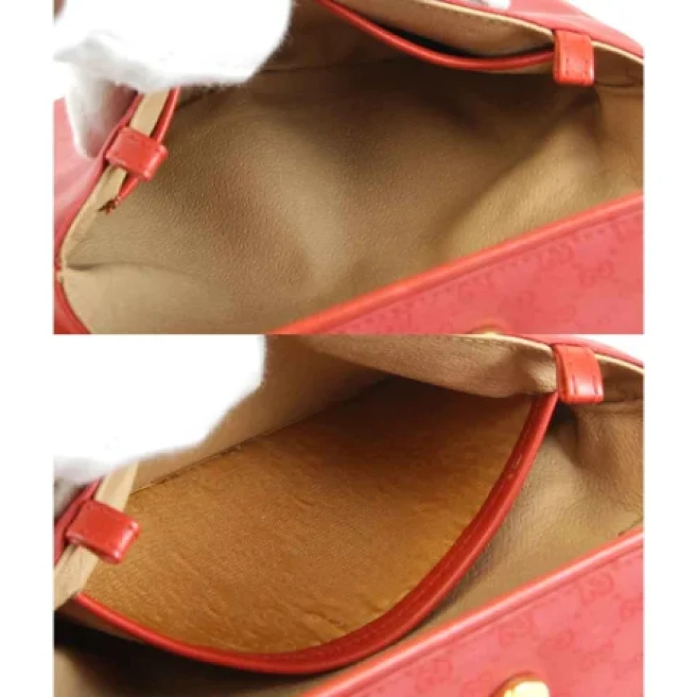 Gucci Vintage Pre-owned Leather clutches Red Dames