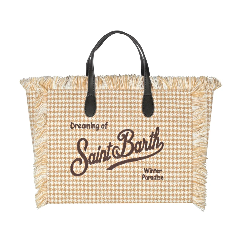 MC2 Saint Barth Colette Wollen Handtas met Franjes Beige Dames