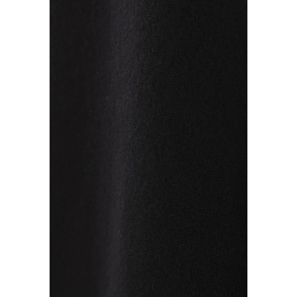 Dries Van Noten Zwarte Kasjmier Coltrui Trui Black Dames